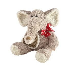JUMBO Elephant plush Be Mine stuffed animal Chenille Heart love Valentines Day